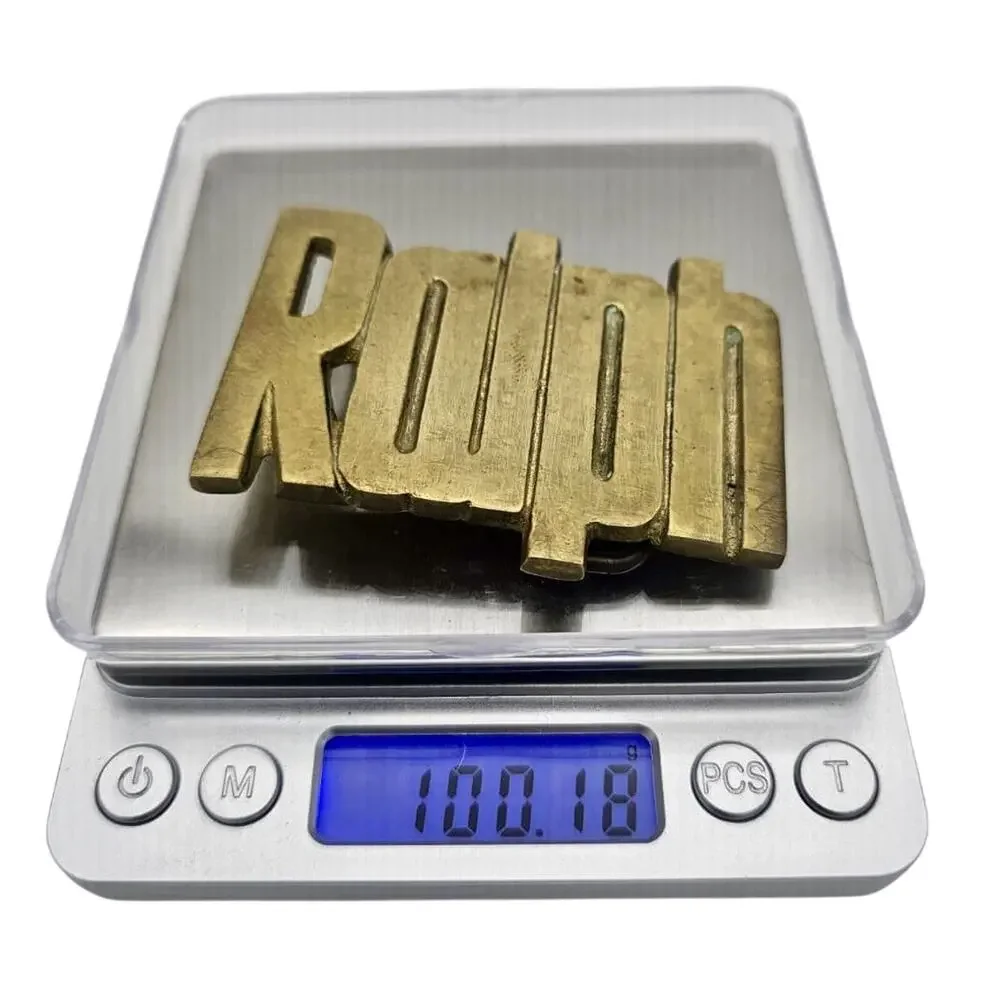 Ralph Ralphie Nameplate Western Monogram Initials Name Gift Vintage Belt Buckle